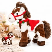 Trevanos Spotted Animated Horse Christmas Horse Toy,Hobby Dancing Lobby Horse Plush Plushine Cute Animal Gifts For Boys Girls Christmas