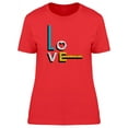 thumbnail image 1 of Spotted Art Word Love T-Shirt Women -Image by Shutterstock, Female XX-Large, 1 of 2