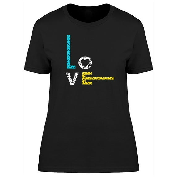 Spotted Art Word Love T-Shirt Women -Image by Shutterstock, Female x-Large