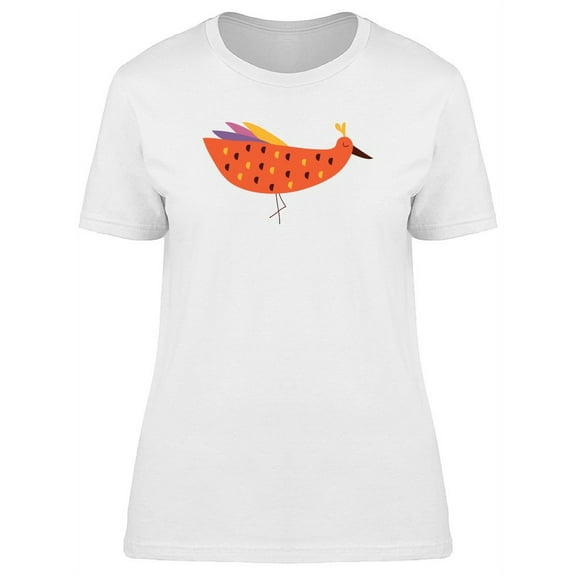 Spotted Bird With Abstract Art T-Shirt Women -Image by Shutterstock, Female Small