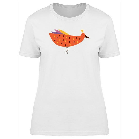 Spotted Bird With Abstract Art T-Shirt Women -Image by Shutterstock, Female XX-Large