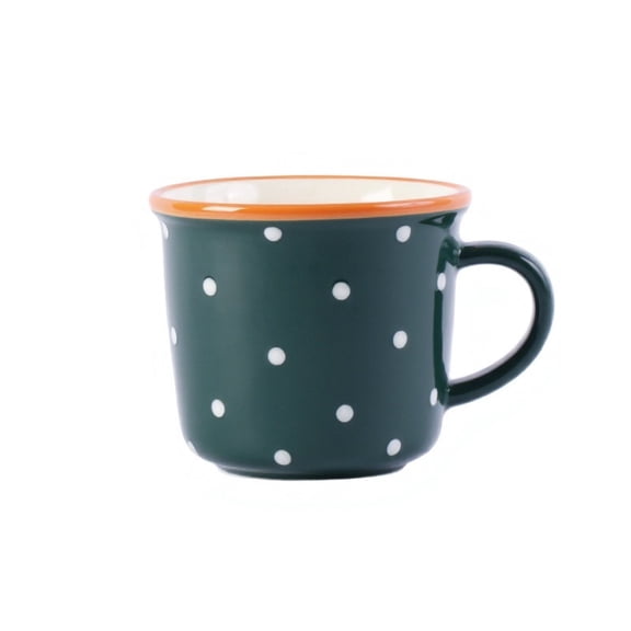 Spotted Ceramic Glaze Milk Coffee Mug for Home Use 370ml