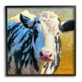 thumbnail image 1 of Spotted Cow Animal Portrait Animals & Insects Painting Black Framed Art Print Wall Art, 1 of 7