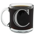 thumbnail image 1 of Spotted Dog Company Etched Monogram 12oz Clear Glass Coffee Mug (Letter C), A-Z Customized Coffee Gifts for Coffee Lovers, Custom Engraved Gifts for Women Her, Personalized Gift for Men, Initial, 1 of 5