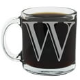 thumbnail image 1 of Spotted Dog Company Etched Monogram 12oz Clear Glass Coffee Mug (Letter W), A-Z Customized Coffee Gifts for Coffee Lovers, Custom Engraved Gifts for Women Her, Personalized Gift for Men, Initial, 1 of 6