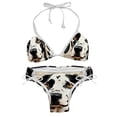 thumbnail image 1 of Spotted Dog Detachable Sponge Adjustable Strap Bikini Set 2-Pack for Various Scenes, 1 of 6