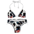 thumbnail image 1 of Spotted Dog Detachable Sponge Adjustable Strap Bikini Set - Two-Pack - Ideal for Beach and Pool Parties, 1 of 1