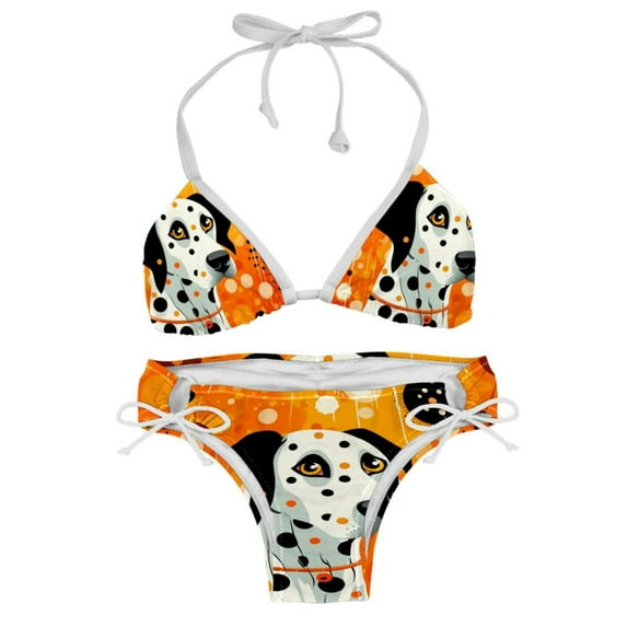 Spotted Dog Detachable Sponge Adjustable Strap Bikini Set Two-Pack - Versatile Swim Suit for All Scenes