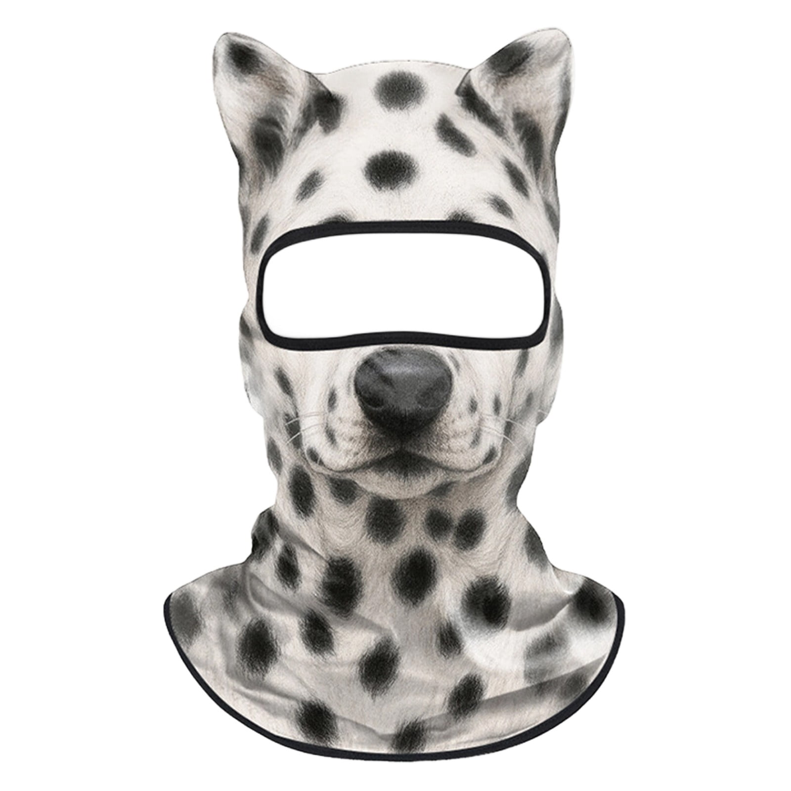Spotted Dog Face Pattern Winter Riding Face Mask, Animal Print Cover ...