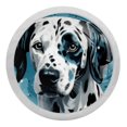 thumbnail image 1 of Spotted Dog Fluorescent Drawer Pulls with Screws - Round 4-Pack Glow-in-the-Dark Knobs, Suitable for Cabinets, Wardrobes, and Dressers - Furniture Decor with Dresser Handles, 1 of 6