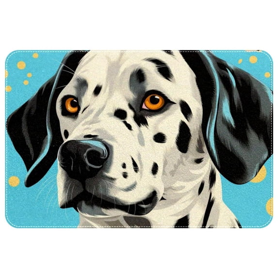 Spotted Dog Indoor Carpet Kitchen Rug Office Mat - Polyester Non-Slip Machine Washable
