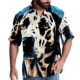 thumbnail image 1 of Spotted Dog Men's Hawaiian Button Down Short Sleeve Casual Printed Summer Beach Unisex Shirt, 1 of 6