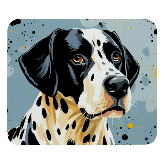 Spotted Dog Mouse Pad, Personality Design Rubber Base for Office Decor for Laptop, Computers