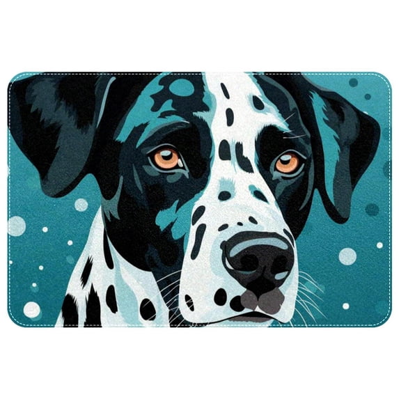 Spotted Dog Office Rug Door Carpet Indoor Rugs Polyester Non-Slip Machine Washable