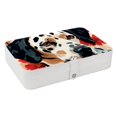 thumbnail image 1 of Spotted Dog PU Leather Jewelry Organizer with Removable Compartment, Portable Decorative Box, Storage Box, and Earring Organizer, 1 of 6