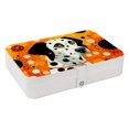 thumbnail image 1 of Spotted Dog Portable PU Leather Earring Holder with Removable Compartment, Necklace Organizer, Display Case, and Storage Box, 1 of 6
