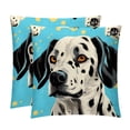 thumbnail image 1 of Spotted Dog Velvet Throw Covers Pillow Inserts - Set of 2 Decorative Pillows with Unique Patterns for Home Decor, Couch, Bed - 16x16, 18x18, 20x20 Inches, 1 of 6