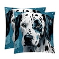 thumbnail image 1 of Spotted Dog Velvet Throw Pillows Set of 2 - Decorative Pillows with Unique Patterns for Sofa Couch Bed - Pillow Covers - Available in 16x16, 18x18, 20x20 Inches, 1 of 6