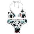 thumbnail image 1 of Spotted Dog Women's Detachable Sponge Adjustable Strap Bikini Set - 2 Pack, Beach Pool Swimwear, 1 of 6