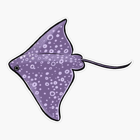 Spotted Eagle Ray Life Ocean Sticker