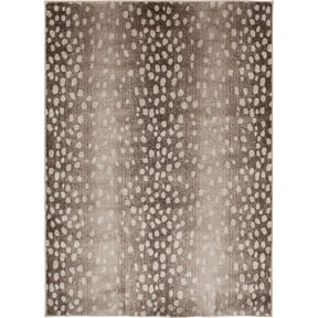 Spotted Fawn Animal Print 5'x7'7" Woven Area Rug
