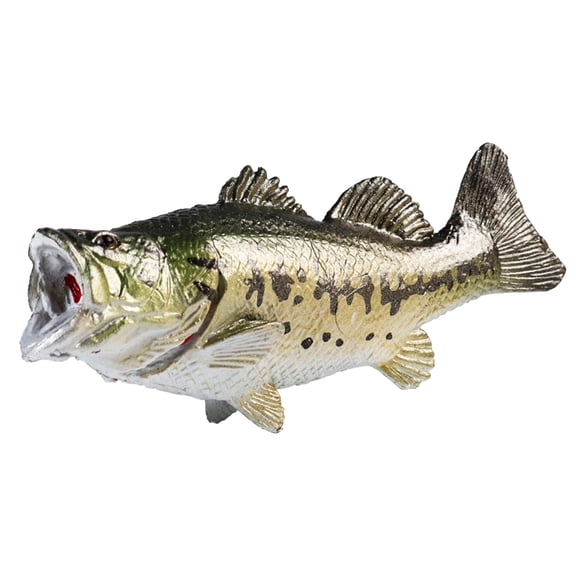 Spotted Largemouth Bass Realistic Animal Figurine Kids Educational Freshwater Fish Toy Aquarium Decor