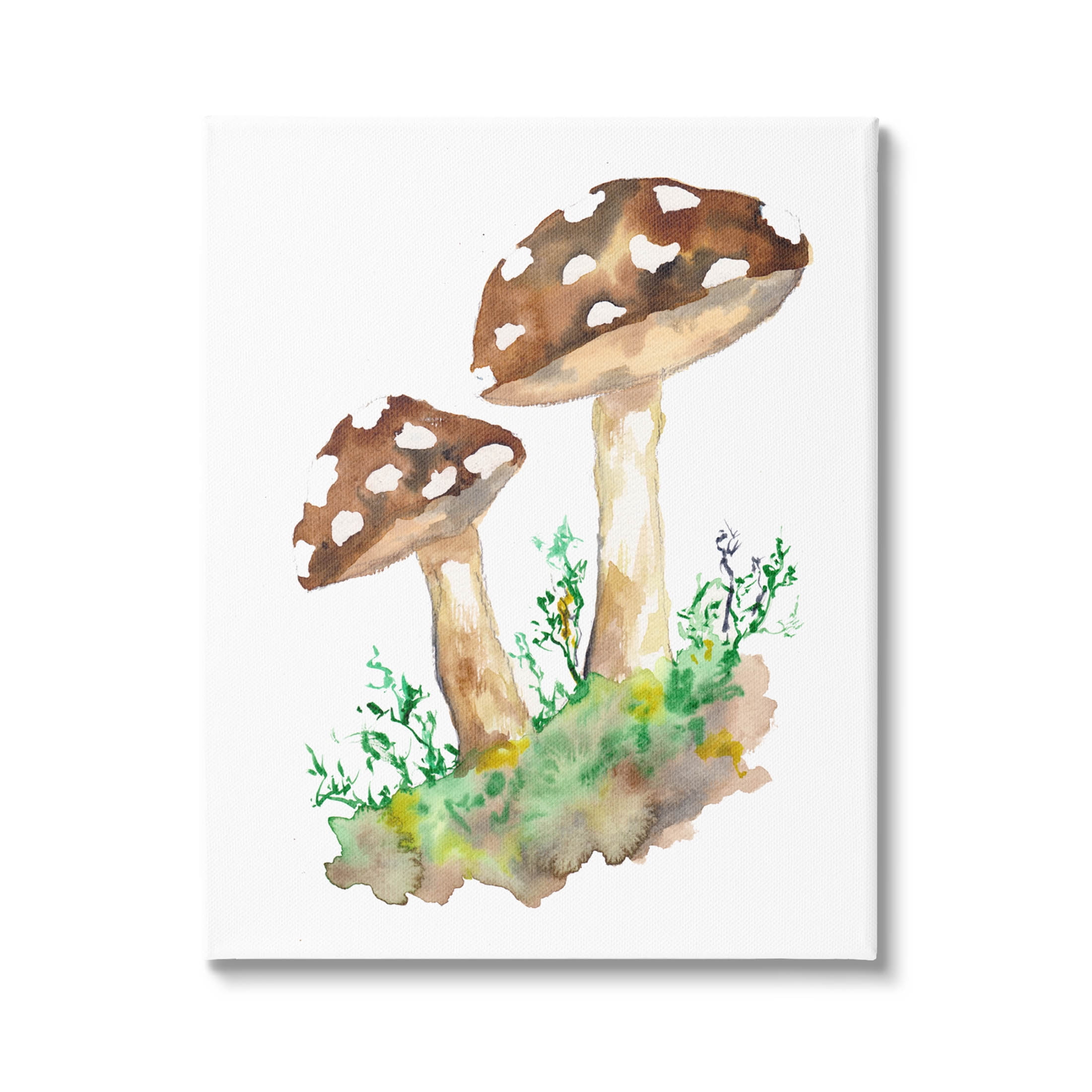 Spotted Mushroom Forest Plant Botanical & Floral Graphic Art Gallery Wrapped Canvas Print Wall Art