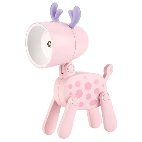 Spotted Night Light Desk Lamp Diy Creative Gift Cartoon Cute Ornament Fawn Pink Model Shaped An