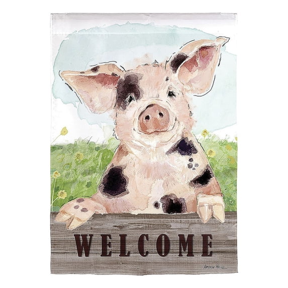 Spotted Pig Garden Suede Flag