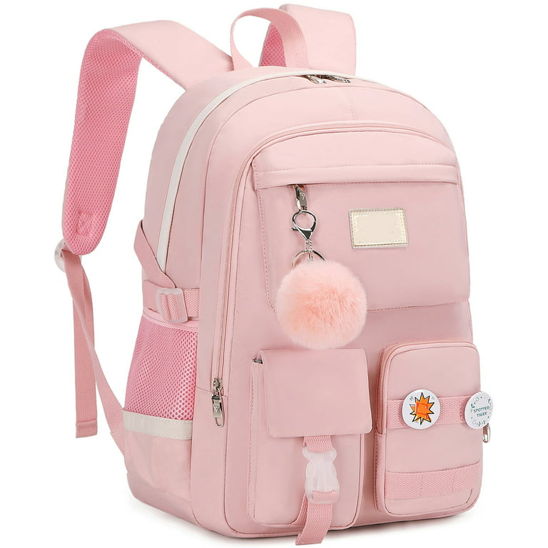 Spotted Tiger School Backpack for Girls Bookbag School Bag Aesthetic Backpack for Teen Girls Women, by Pakasept, Kids Unisex, Size: As Shown, Pink
