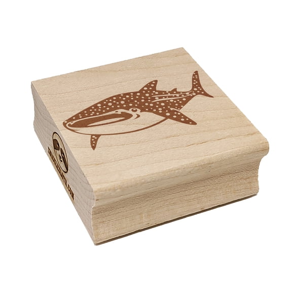 Spotted Whale Shark Square Rubber Stamp Stamping Scrapbooking Crafting - Small 1.25in