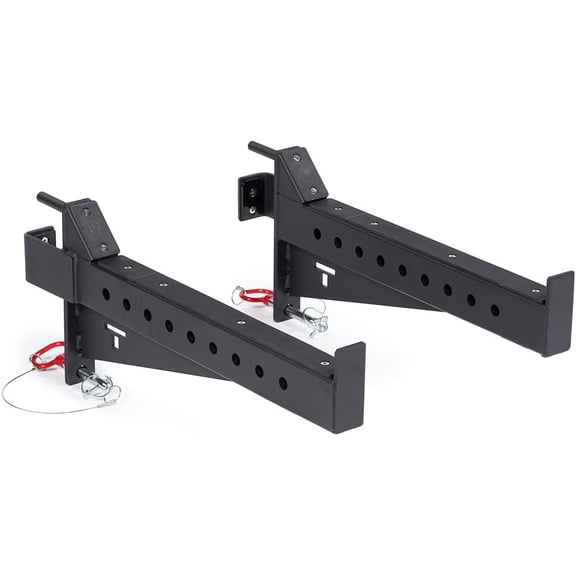 Spotter Arms for Power Rack, 800 LB Capacity, Black Safety Catches, SOLO Lifting Attachments, Set of 2