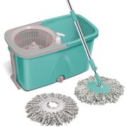 Spotzero Spin Mop and Bucket Set with Wringer, 360 Spinning Mops System with 2 Microfiber Refills,Extendable Handle, Liquid Dispenser, Floor Cleaning System (trapeadores para limpiar piso) Classic