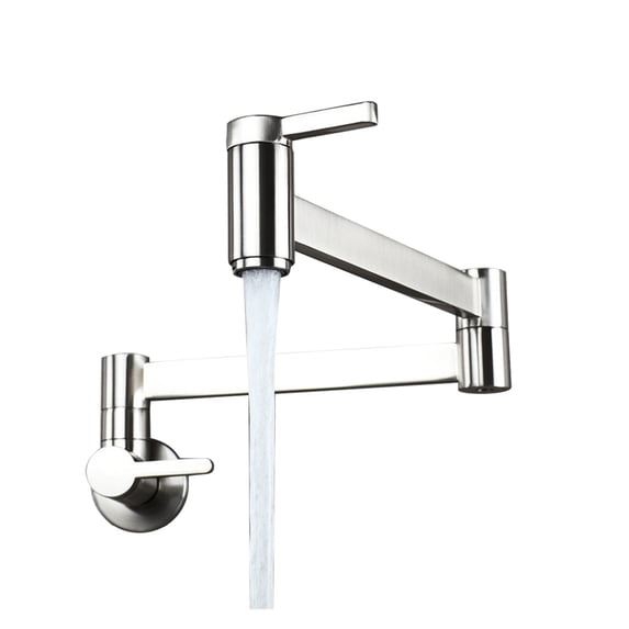 Spout Folding Arm Tap Sink Modern Basin Kitchen Faucet Splash Proof Easy Install Pot Filler Bathroom Double Switch Wall Mount ,Easy to Use