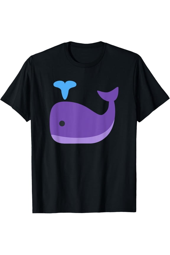 Spouting Whale T-Shirt men and women can wear, black, white, gifts