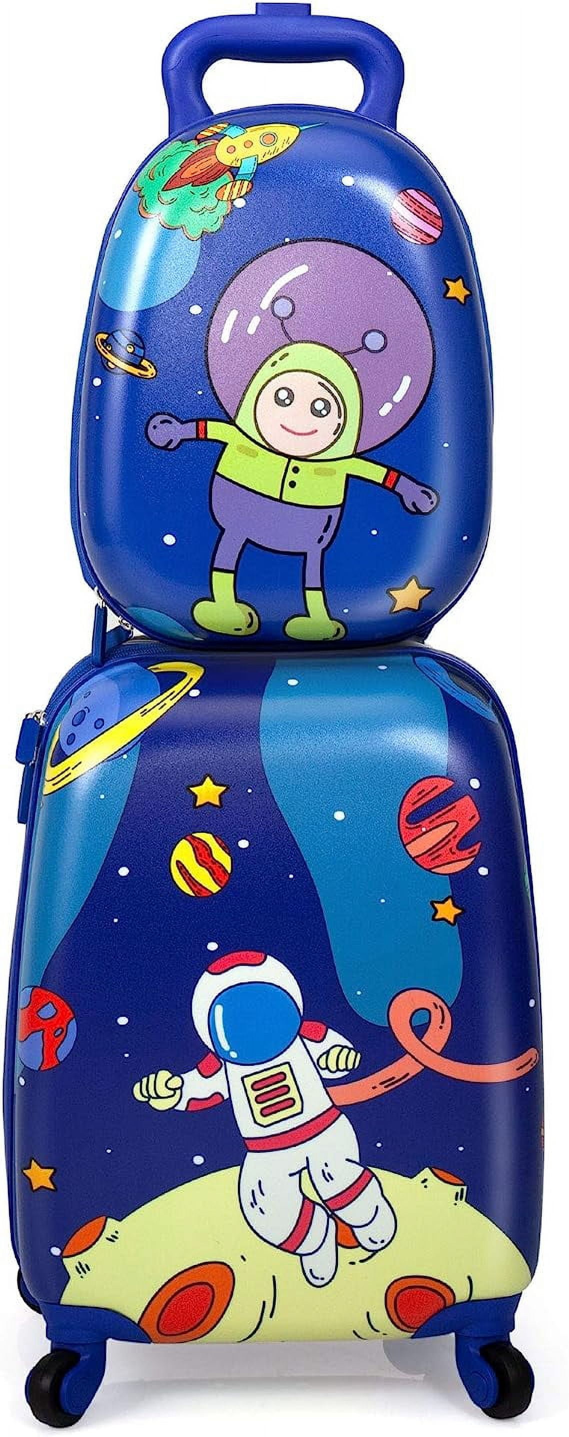 Spoway 2 Pcs Kid Luggage Set, Travel Rolling Luggage for Girl &Boy