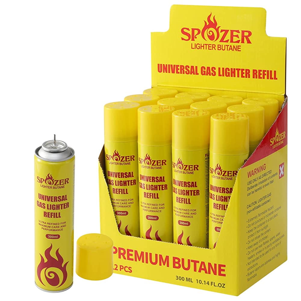 CLIPPER Universal Gas Lighter Refill 12 Pack,- 300ml