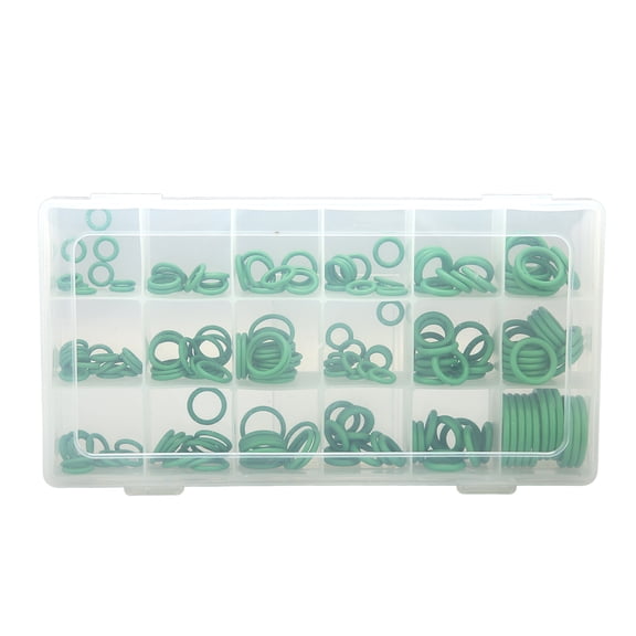 Spptty 225pcs Car Air Conditioner Kit 18Compartment AC O Washer Universal For Japanese Cars,Car Air Conditioning Compressor Seals,AC O Gasket