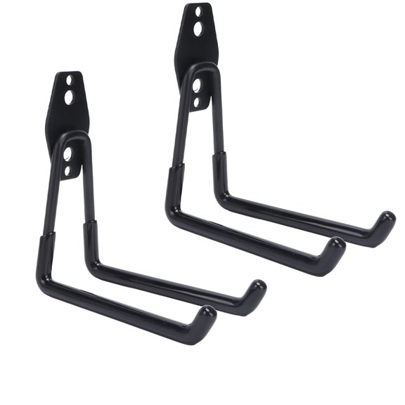 Spptty 2Pcs Garage Hooks Multipurpose Wall Mount Garage Storage Hanger with 2 Hooks,Wall Storage Hooks,Garage Storage Hanger