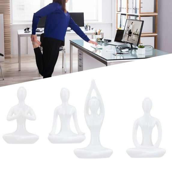 Spptty 4Pcs Zen Decor Simple Appearance Handmade Yoga Meditation Decor for BedroomOffice Bookshelf Meditation Room,Yoga Meditation Decor,Zen Decor