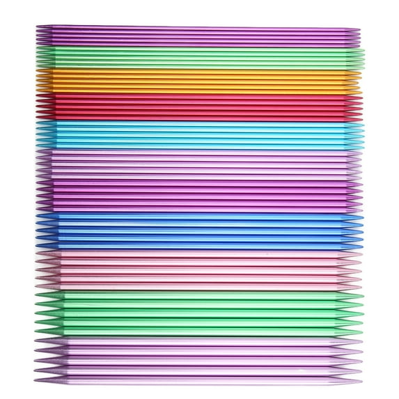 Spptty 55pcs Knitting Needles Aluminum Material Double Pointed Ergonomic Design 20cm/7.9in Metal Weaving Needles For Household,Double Pointed Needles Set,Knitting Needles
