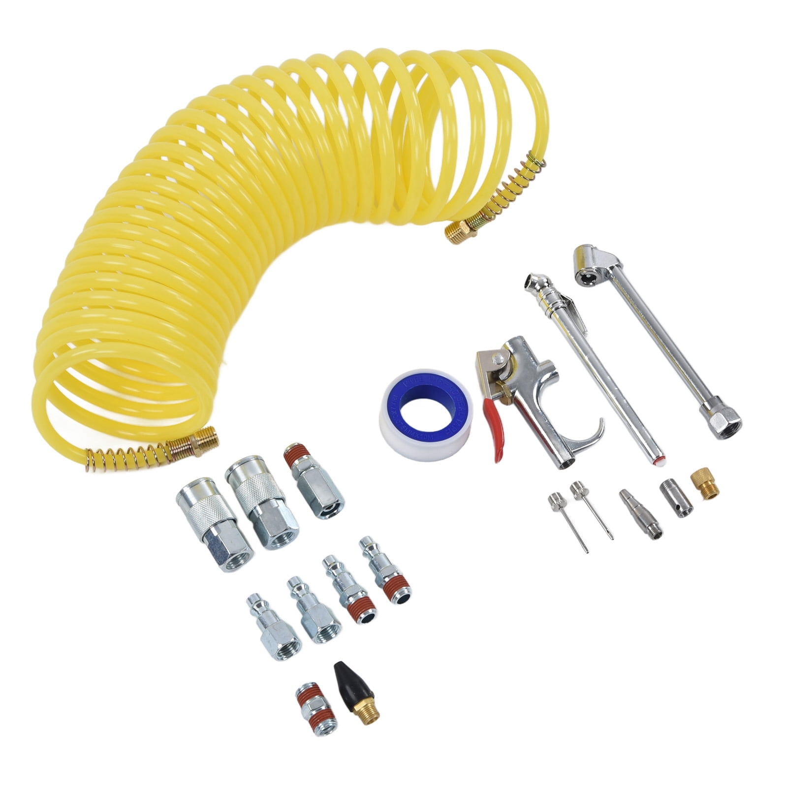 Spptty Air Compressor Tire Hose Kit 1/4in NPT Industrial Connector Quick Connect Fittings Blow