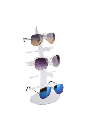 Spptty Eyeglasses Stand,5 Pairs Plastic Eyeglasses Shelf Sun Glasses Display Stand Rack Storage Holder, Eyeglasses Rack