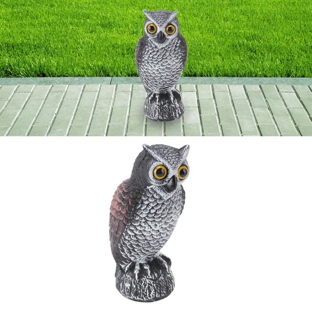 Spptty Plastic Owl,Bird Owl Decoy,Owl Bird Deterrent Garden Plastic