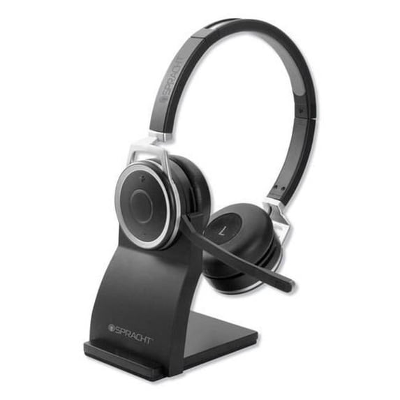 Spracht ZUMBTP410 ZuM BT Prestige Headset with USB Dongle, Binaural - Black