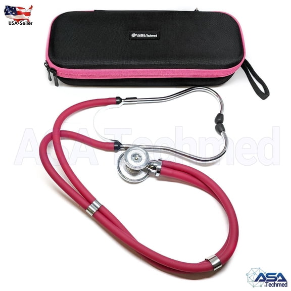 Sprague Rappaport Stethoscope Dual Head Adult + Lightweight Storage Case Bag