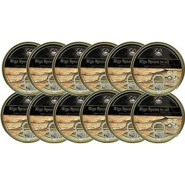Sprats Riga Smoked (12 Pack)   5.6 Tins in vegetable Oil Latvia