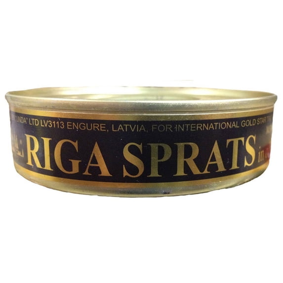 Holandeli Sprats Riga Smoked Fish, 25 Pack, 5.6 Oz Tins, Baltic Seafood ...