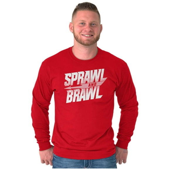 Sprawl and Brawl Muay Thai Fight Long Sleeve TShirt Men Women Brisco Brands M