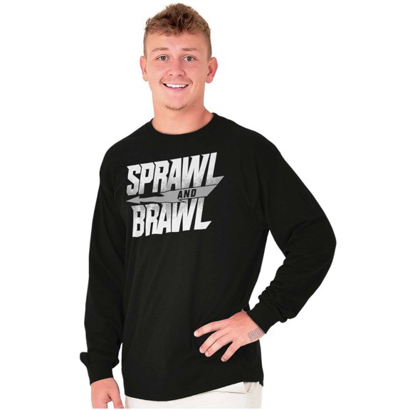 Sprawl and Brawl Muay Thai Fight Long Sleeve TShirt Men Women Brisco Brands S